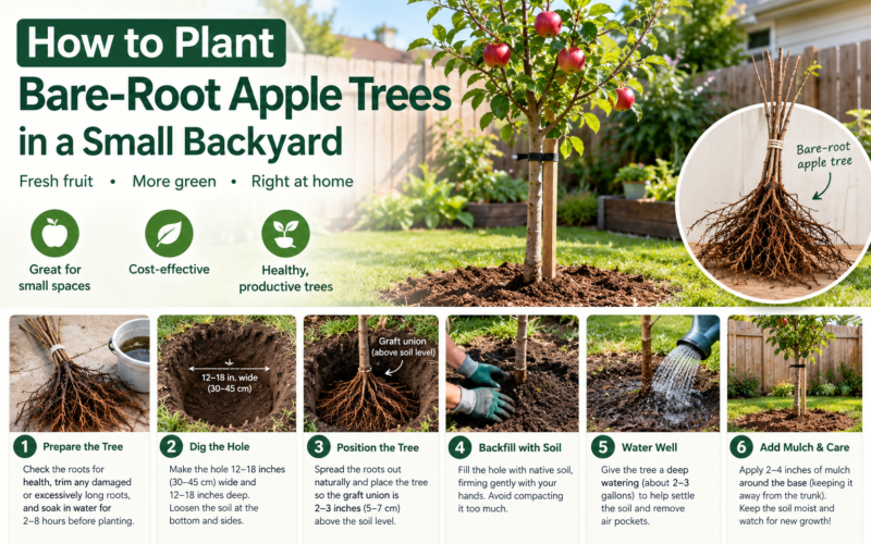 How to Plant Bare-Root Apple Trees in a Small Backyard