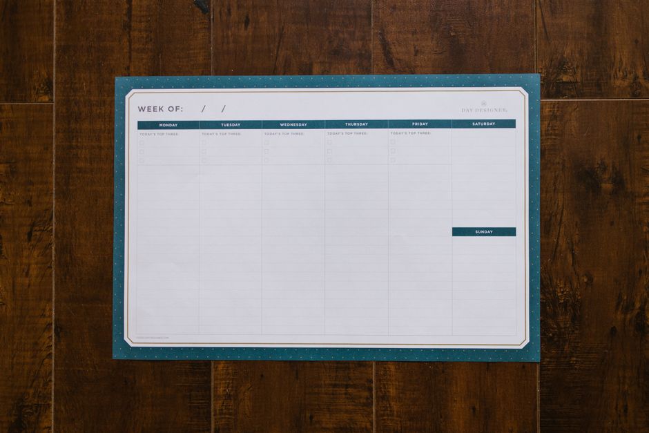 Weeks two to seasonal adjustments and practical schedule